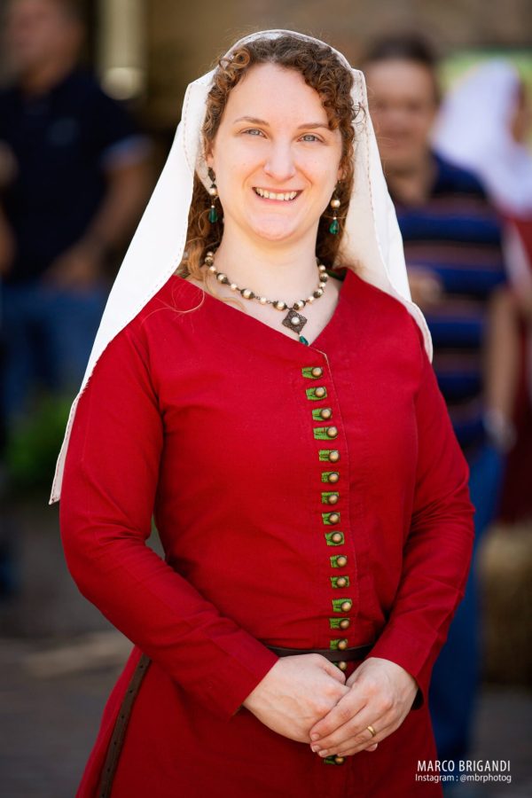 Female Medieval red gown