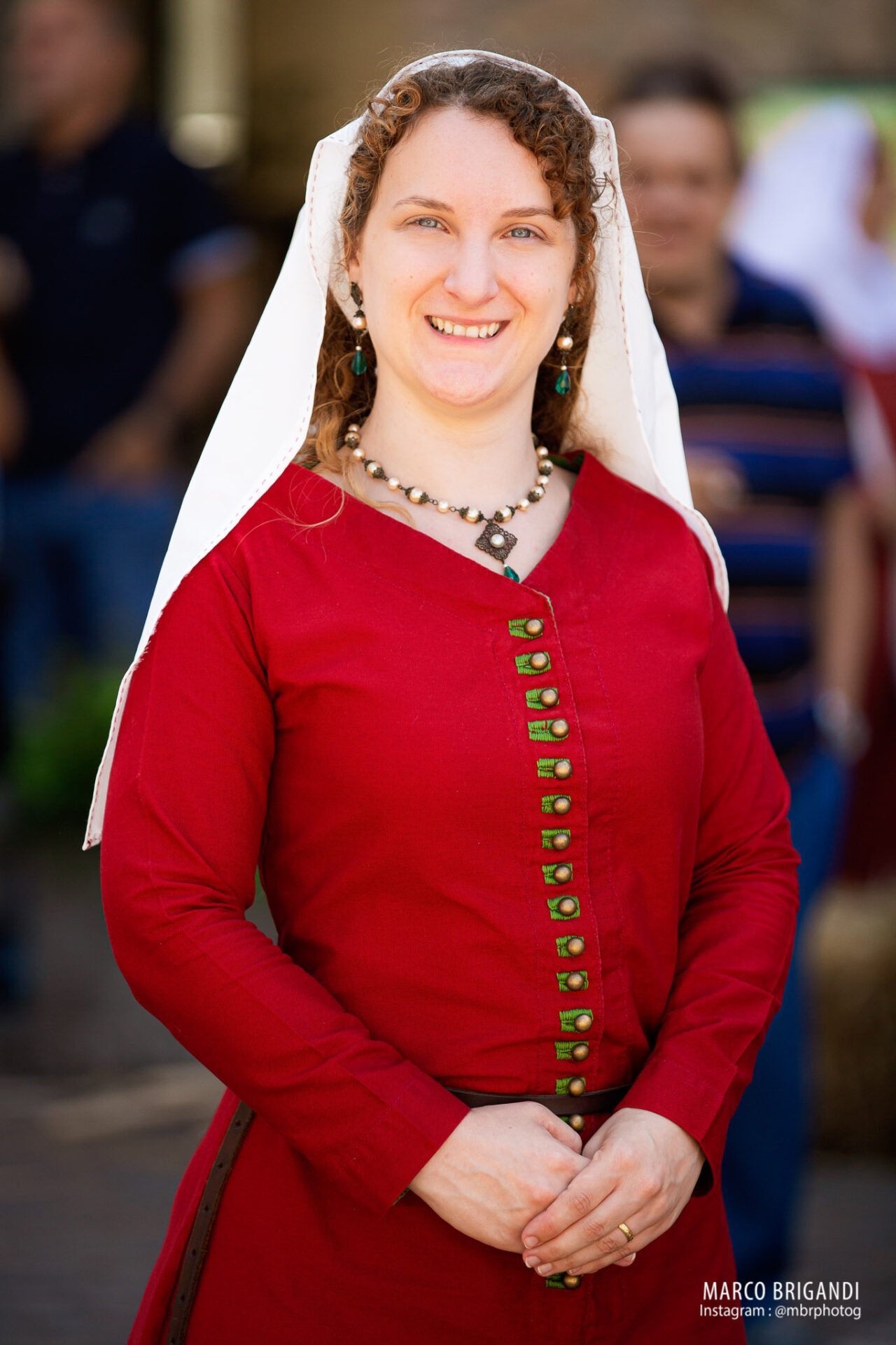 Female Medieval red gown
