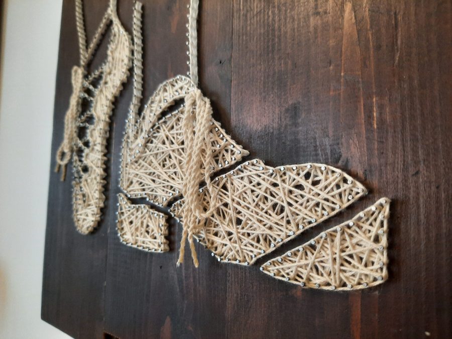 String art Irish dance shoes