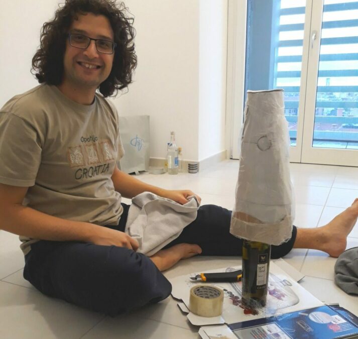 The making of a cement vase