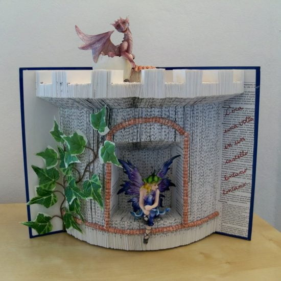 Book tower castle: how to turn old volumes into a fairy tale