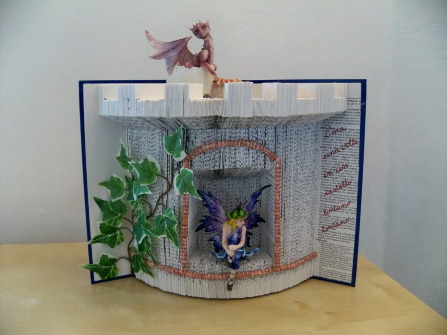 Book tower castle: how to turn old volumes into a fairy tale