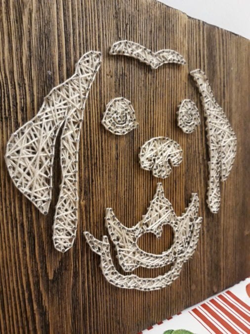 String art portrait of Rocco the Labrador