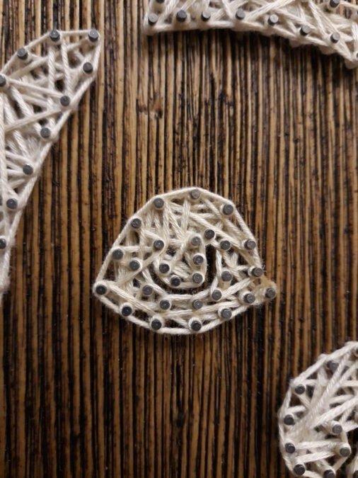 String art portrait of Rocco the Labrador