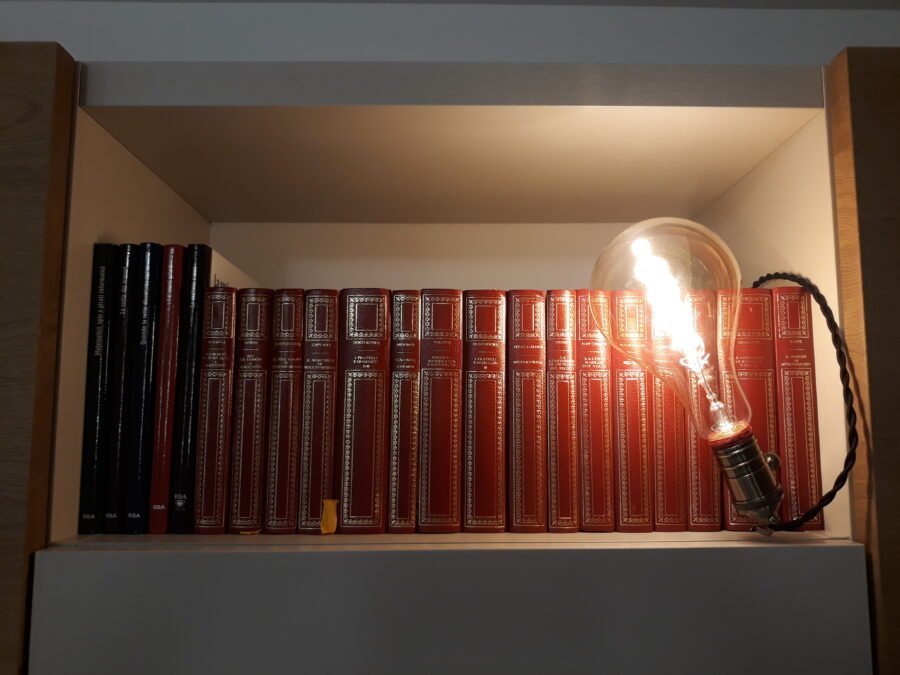 Book lamp for bookshelf