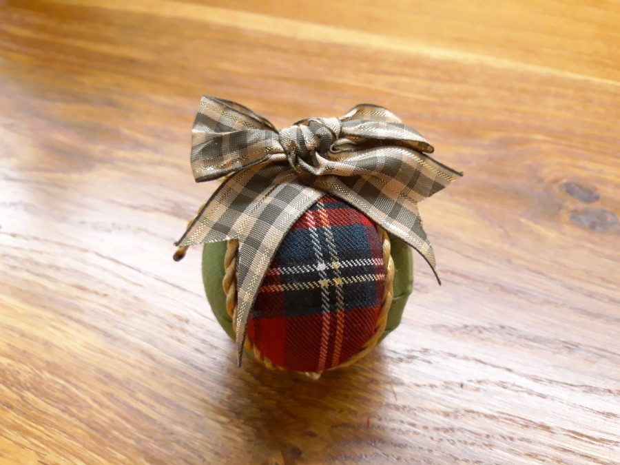 Christmas tartan bauble
