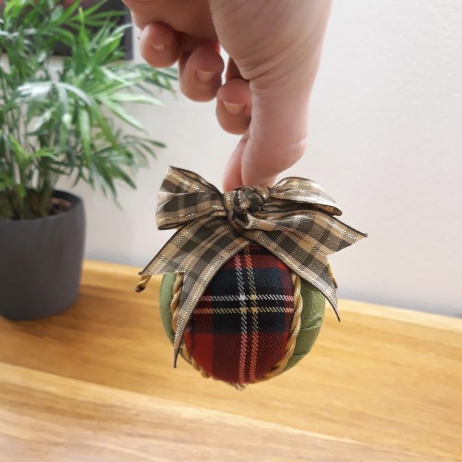 Christmas tartan bauble