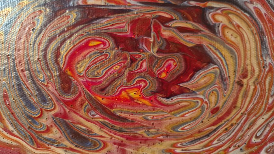 Acrylic pouring: Space Nebula