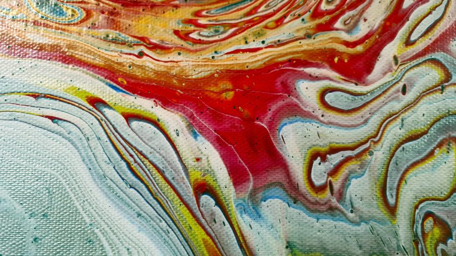 Acrylic pouring: Space nebula