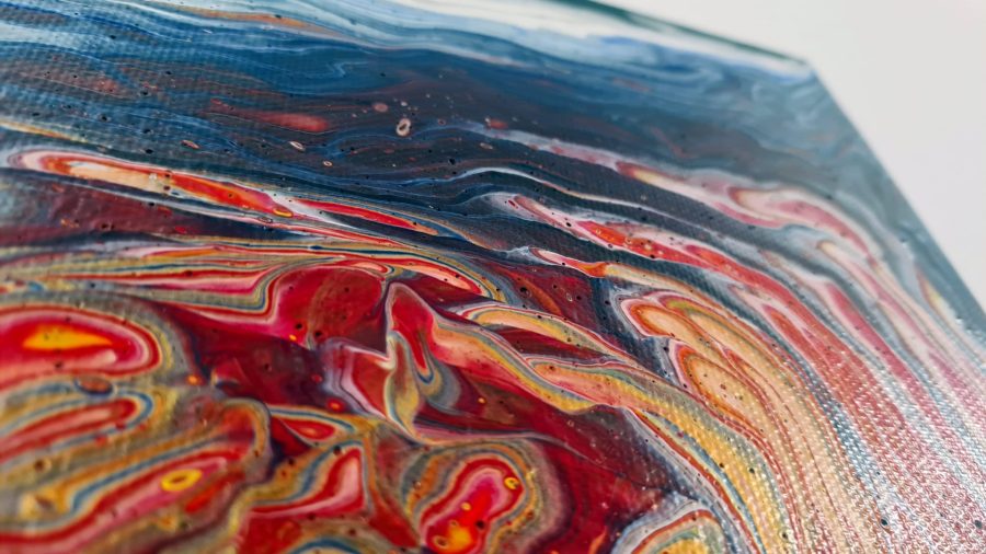 Acrylic pouring: Space Nebula