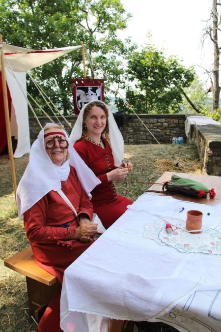 Female Medieval red gown
