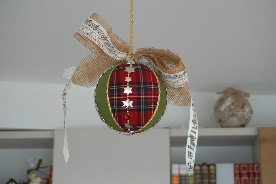 Christmas tartan bauble