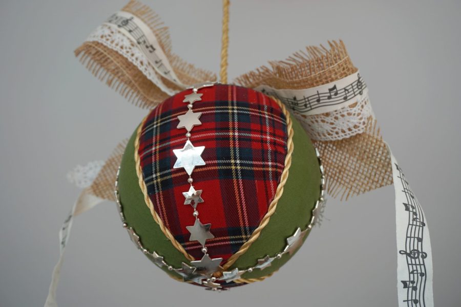 Christmas tartan bauble