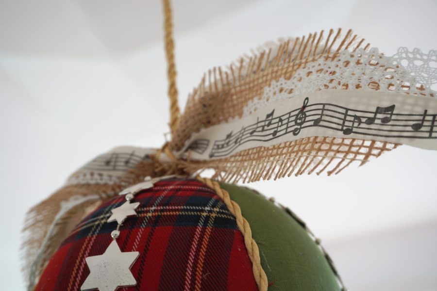 Christmas tartan bauble