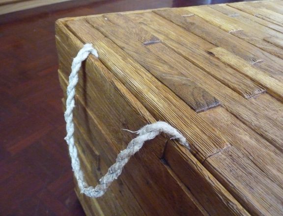 Wooden footstool
