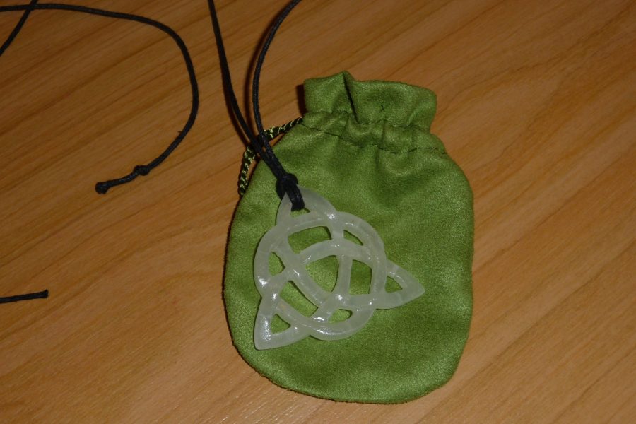 Alabaster Celtic knot pendant