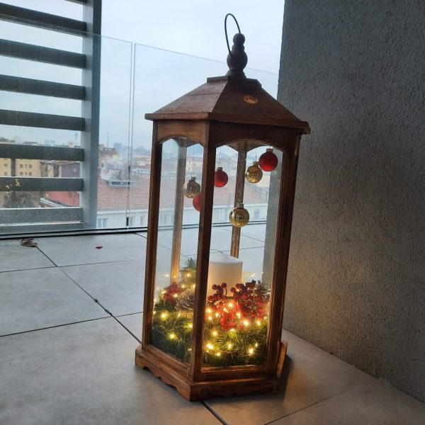 Christmas lantern with lights