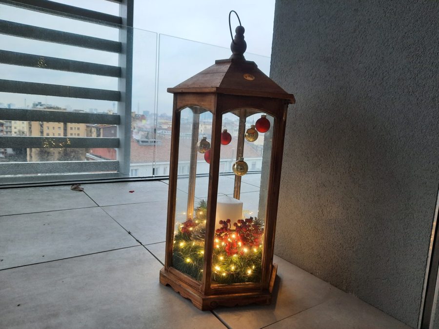 Christmas lantern with lights