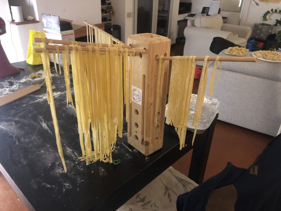 Wooden pasta drying rack
