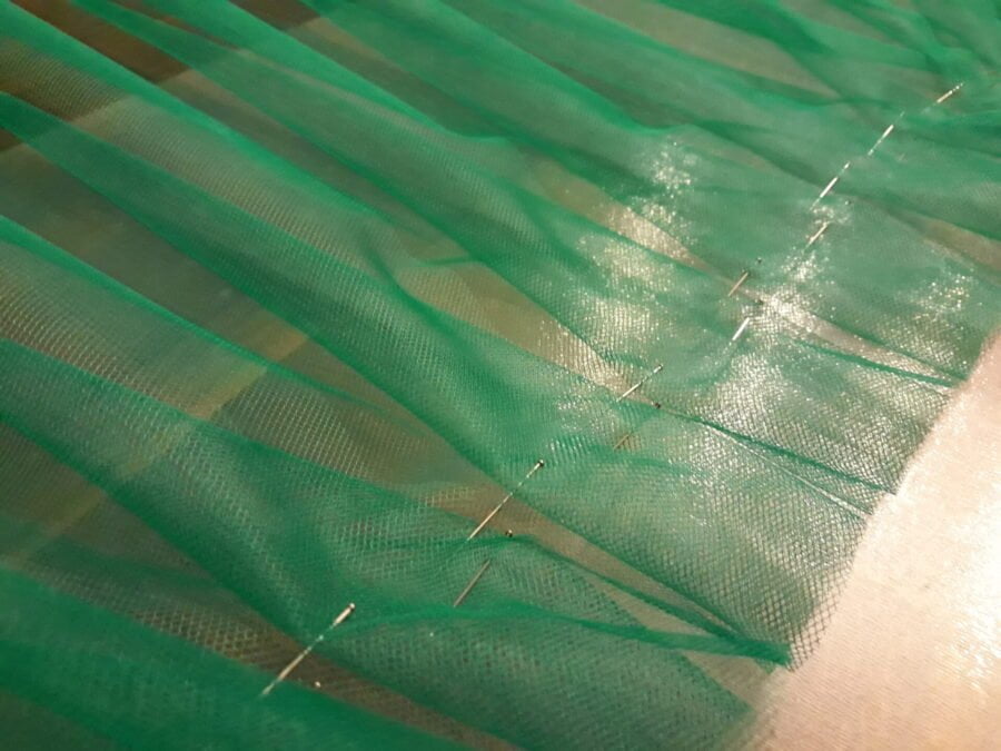 Making my Irish dance Solo dress: layering tulle for the underskirt
