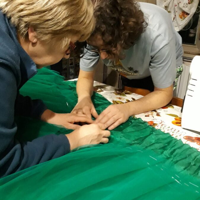 Making my Irish dance Solo dress: layering tulle for the underskirt