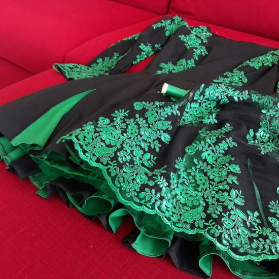 Making my Irish dance Solo dress: preparing lace inserts to sew on the dress