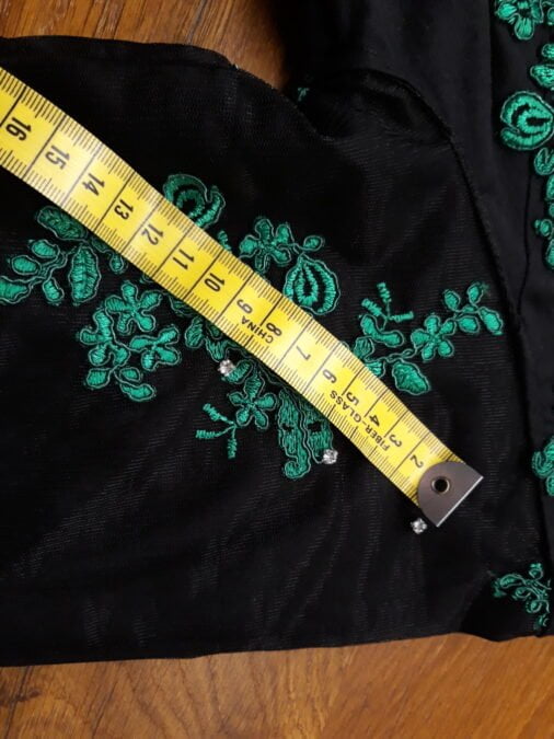Making my Irish dance Solo dress: sewing crystals on the sleeves