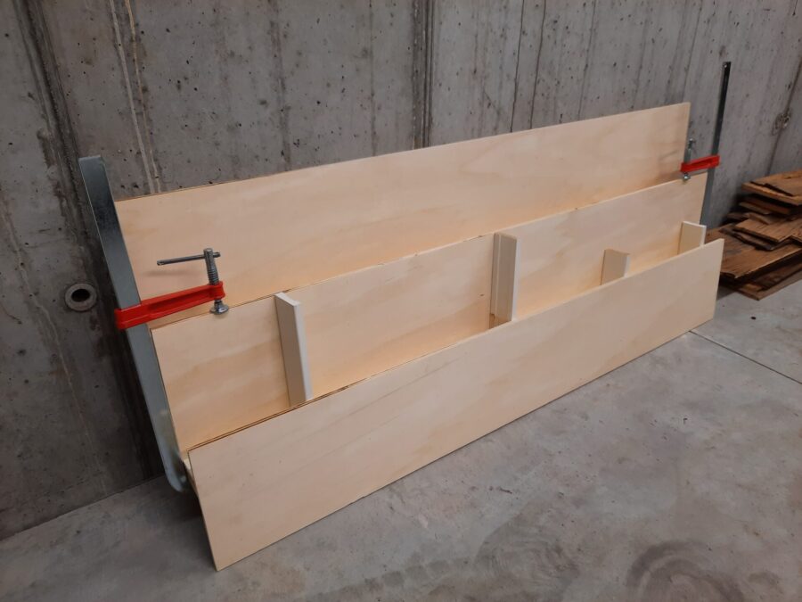 Making a Montessori bookshelf: constructing the "stair" of shelves