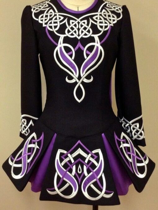 The school dress of Slattery School of Irish Dance made by Prime Dress Designs