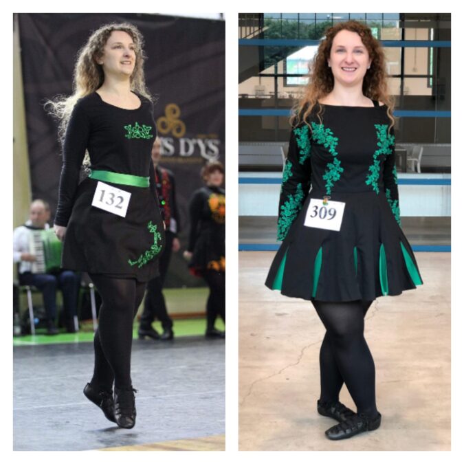 Making my own Irish dance Solo dress: the class dress vs my handmade dress
