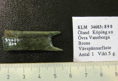Bronze tool, maybe a lucet, from Övra Vannborga (Sweden), circa 600-800