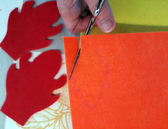 Making the engines for the rocket costume: cutting the flames