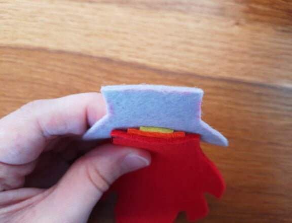 Making the engines for the rocket costume: sewing the engine pieces together