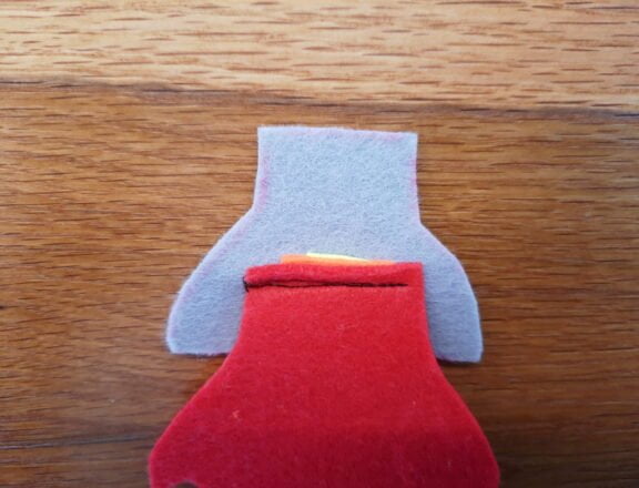 Making the engines for the rocket costume: sewing the engine pieces together