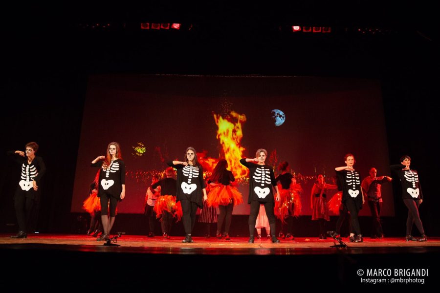 2018 Irish dance recital: the Samhain dance, detail of the skeleton costumes. Photo by Marco Brigandi