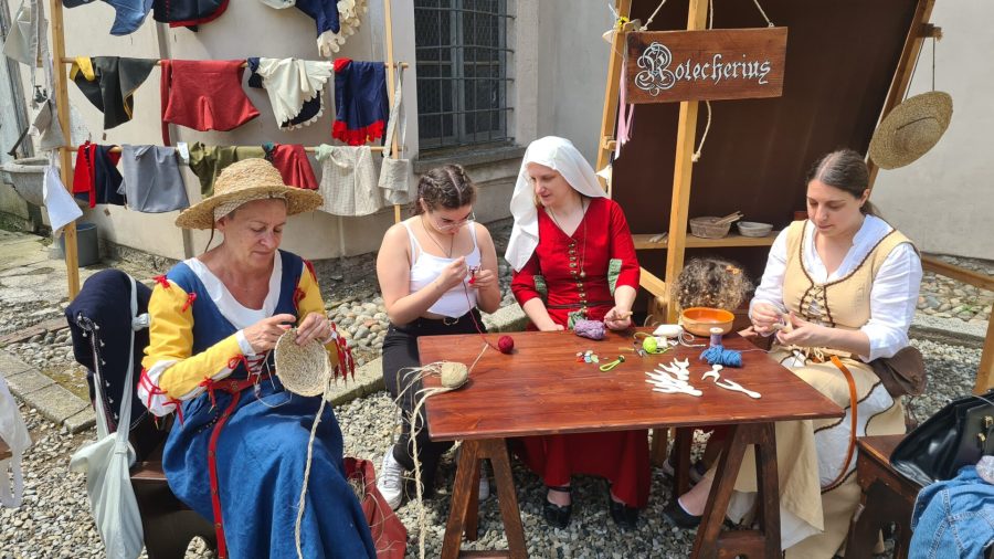 Our lucet workshop during Belgioioso Medievale, 3rd June 2023