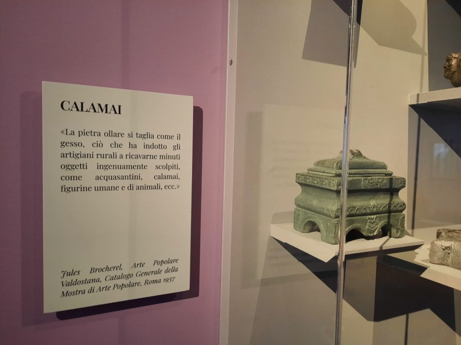 MAV - Museo dell'Artigianato Valdostano di tradizione: section 1, "Memory". A stone inkpot