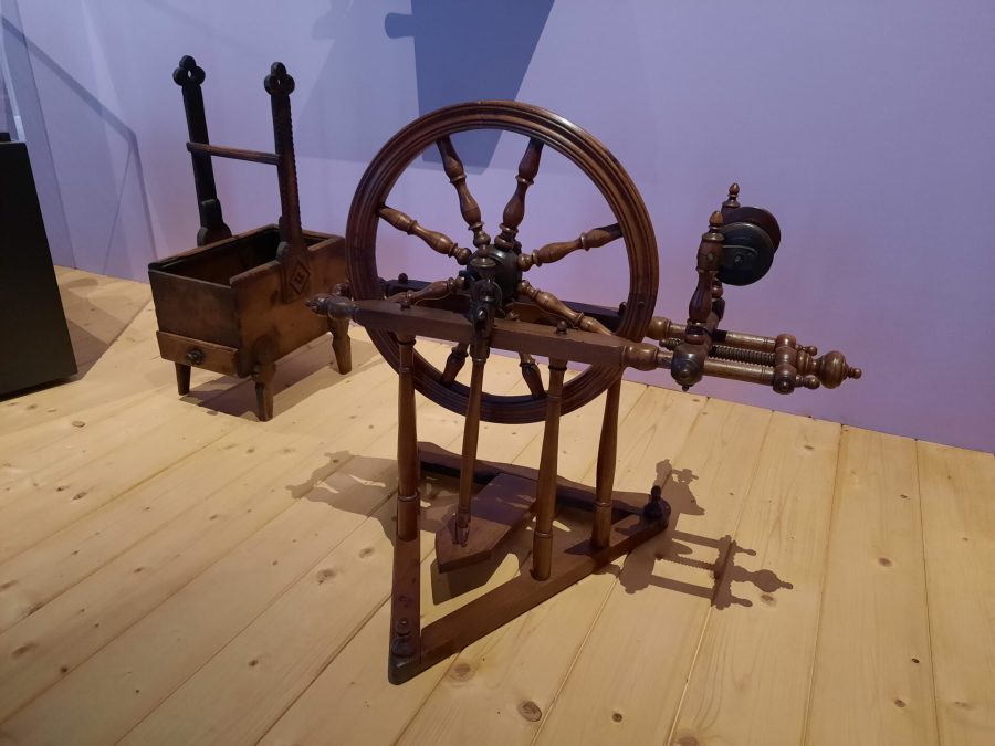 MAV - Museo dell'Artigianato Valdostano di tradizione: section 1, "Memory". A spinning wheel