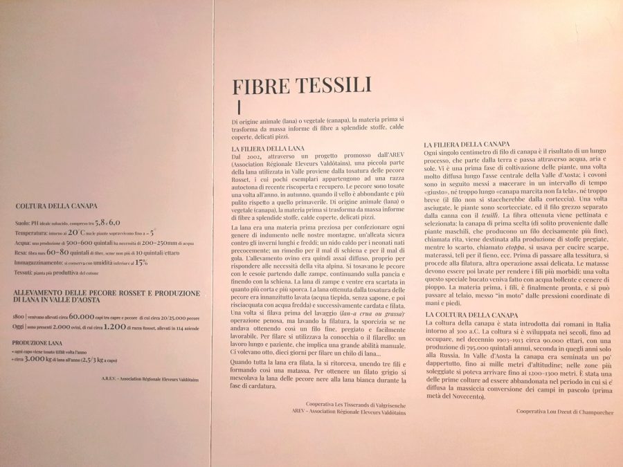 MAV - Museo dell'Artigianato Valdostano di tradizione: about textile fibres and hemp