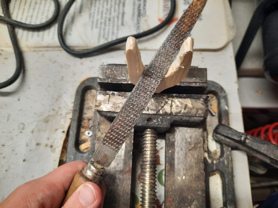 Making new lucets for our first workshop with our own design