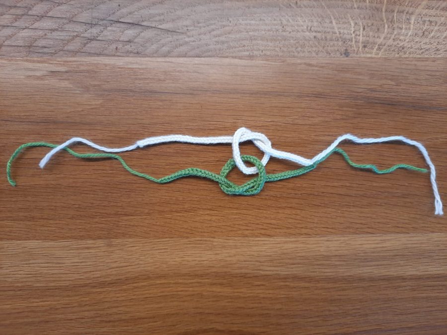 How to make a True Lover's knot bracelet with the lucet
