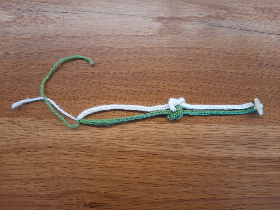 How to make a True Lover's knot bracelet with the lucet