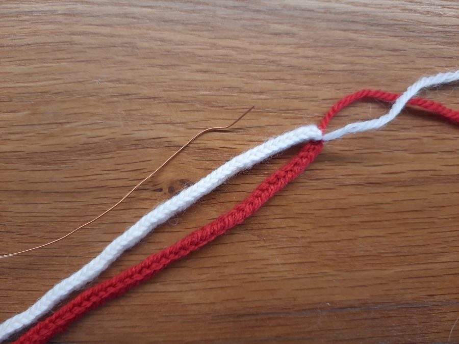 Lucet Christmas projects: candy cane