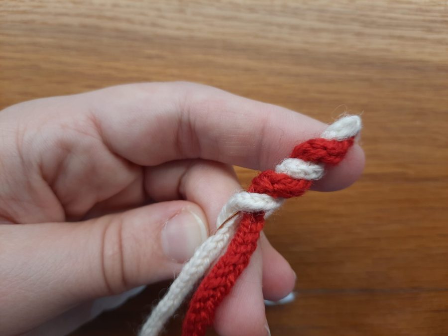 Lucet Christmas projects: candy cane
