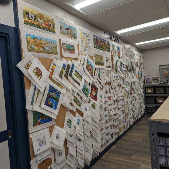 A Stitching Shop, Denver, Colorado (USA): Back Wall for Trunk Shows