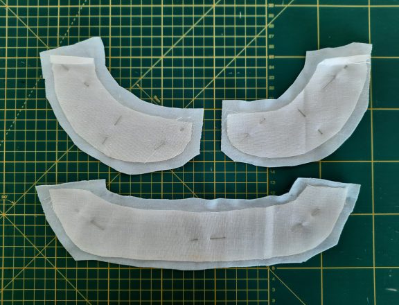Cutting the collar for my Alice in Wonderland costume