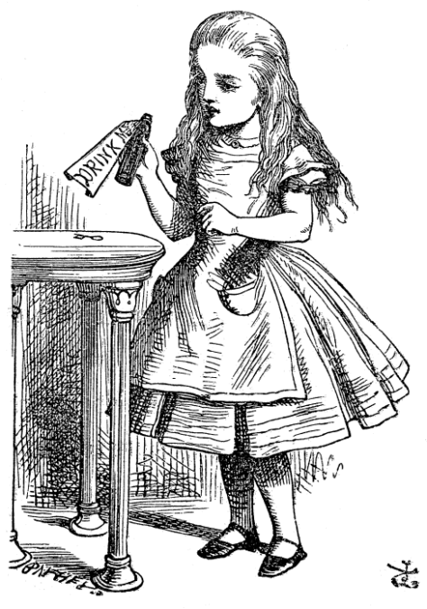 The original illustrations by John Tenniel for "Alice's Adventures in Wonderland" by Lewis Carroll, 1865