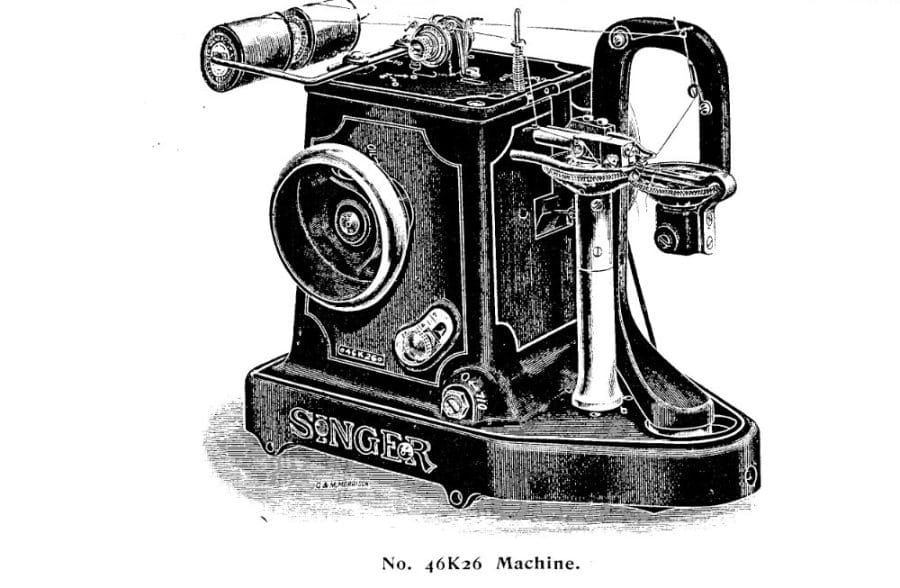Singer model 46K26, for sewing gloves and furs