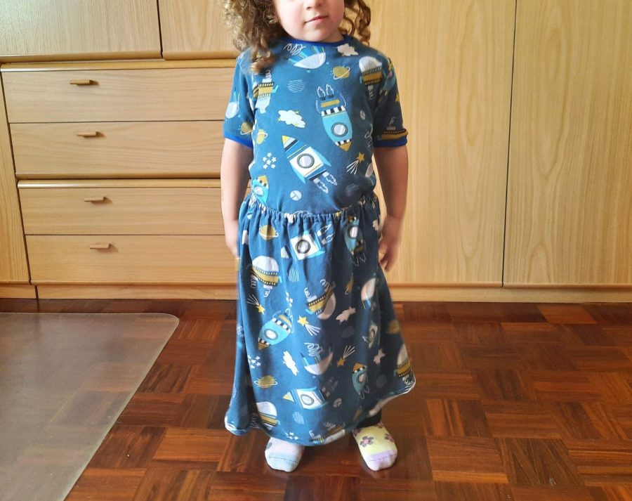 Rocket outfit, t-shirt and skirt