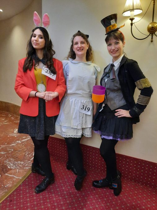 Alice in Wonderland costume for an Irish dance competition.